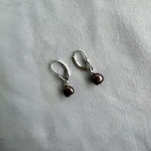 Vintage Navajo Pearl Leverback Earrings